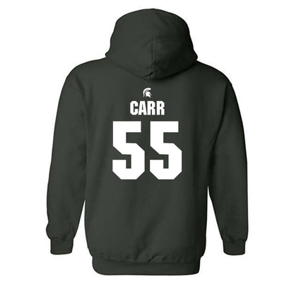 Michigan State - NCAA Men's Basketball : Coen Carr - Generic Shersey Hooded Sweatshirt-1