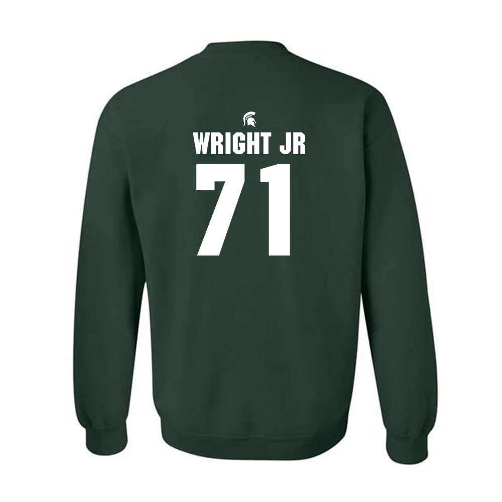 Michigan State - NCAA Football : Robert Wright Jr - Generic Shersey Crewneck Sweatshirt-1