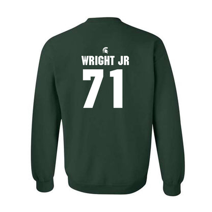 Michigan State - NCAA Football : Robert Wright Jr - Generic Shersey Crewneck Sweatshirt-1