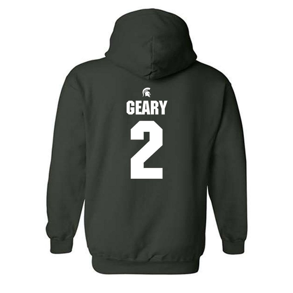 Michigan State - NCAA Men's Ice Hockey : Patrick Geary - Generic Shersey Hooded Sweatshirt-1