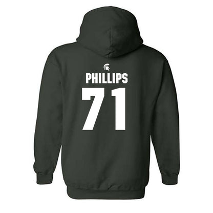 Michigan State - NCAA Football : Kristian Phillips - Generic Shersey Hooded Sweatshirt-1