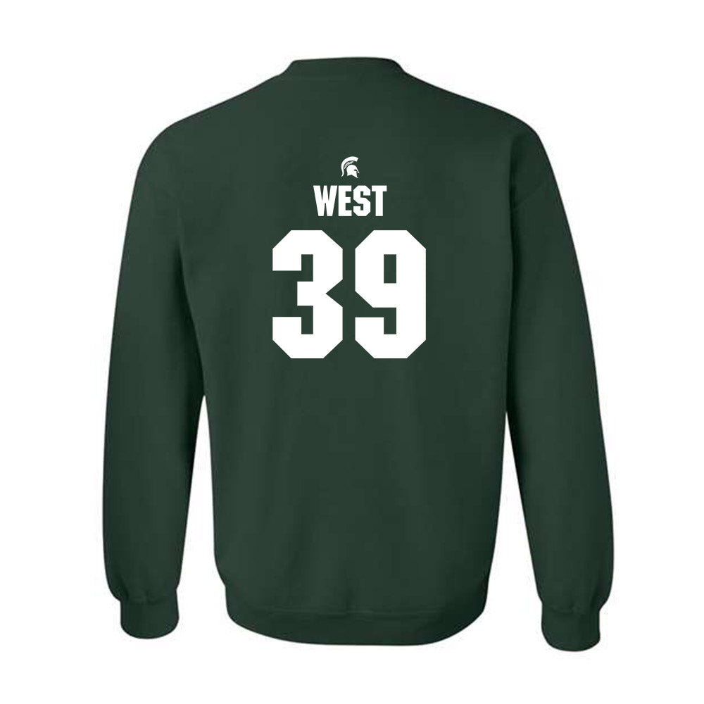 Michigan State - NCAA Football : Elisha West - Generic Shersey Crewneck Sweatshirt-1