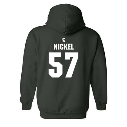 Michigan State - NCAA Football : Mason Nickel - Generic Shersey Hooded Sweatshirt