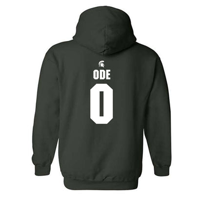 Michigan State - NCAA Women's Basketball : Jordan Ode - Generic Shersey Hooded Sweatshirt-1