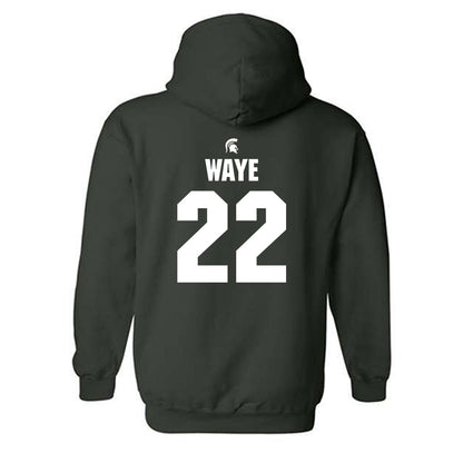 Michigan State - NCAA Women's Volleyball : Carmen Waye - Generic Shersey Hooded Sweatshirt-1