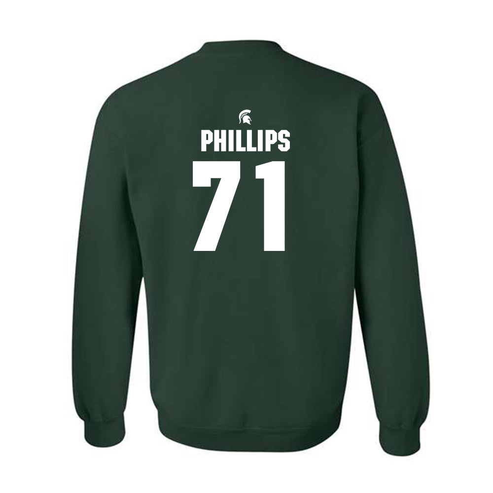 Michigan State - NCAA Football : Kristian Phillips - Generic Shersey Crewneck Sweatshirt-1