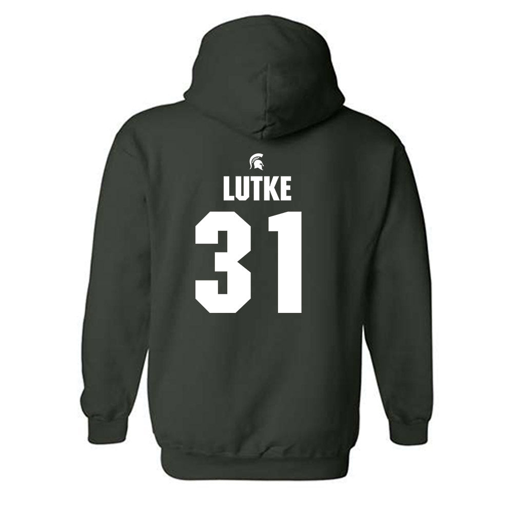 Michigan State - NCAA Women's Soccer : Ava Lutke - Generic Shersey Hooded Sweatshirt-1