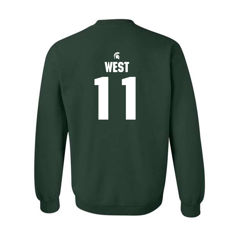 Michigan State - NCAA Men's Ice Hockey : Owen West - Generic Shersey Crewneck Sweatshirt-1