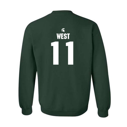 Michigan State - NCAA Men's Ice Hockey : Owen West - Generic Shersey Crewneck Sweatshirt-1