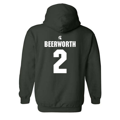 Michigan State - NCAA Women's Soccer : Sofia Beerworth - Generic Shersey Hooded Sweatshirt-1