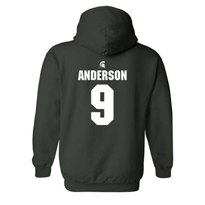 Michigan State - NCAA Baseball : Jacob Anderson - Generic Shersey Hooded Sweatshirt