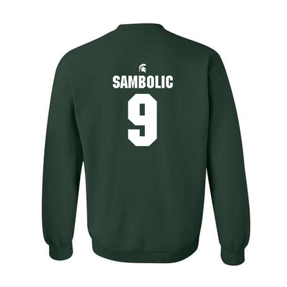 Michigan State - NCAA Women's Basketball : Sara Sambolic - Generic Shersey Crewneck Sweatshirt-1