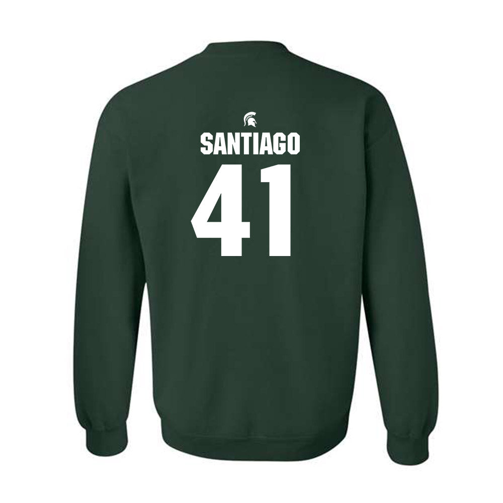 Michigan State - NCAA Football : David Santiago - Generic Shersey Crewneck Sweatshirt-1