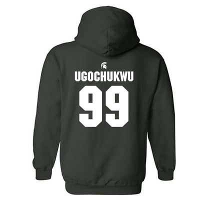 Michigan State - NCAA Men's Basketball : Divine-Collins Ugochukwu - Generic Shersey Hooded Sweatshirt-1