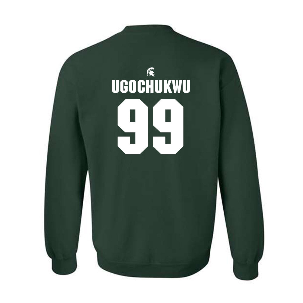 Michigan State - NCAA Men's Basketball : Divine-Collins Ugochukwu - Generic Shersey Crewneck Sweatshirt-1