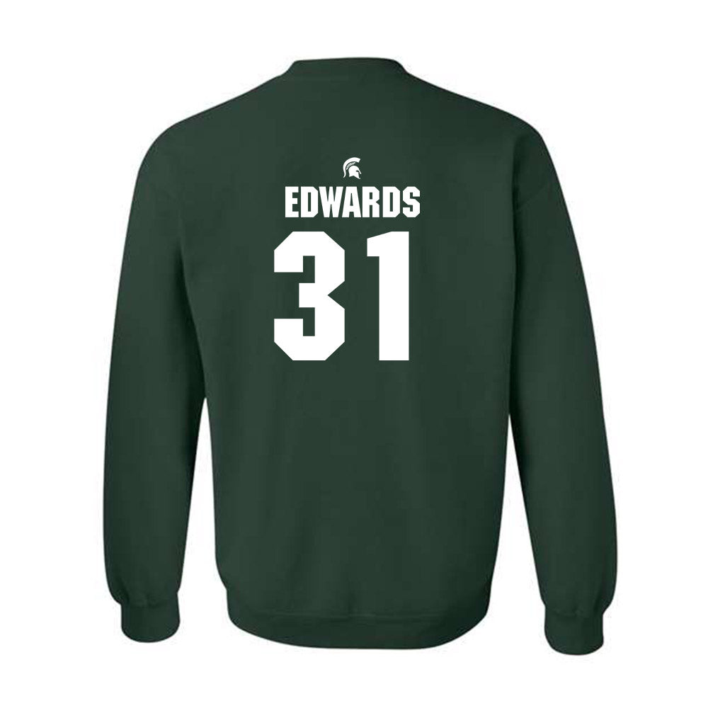 Michigan State - NCAA Football : Deuce Edwards - Generic Shersey Crewneck Sweatshirt-1