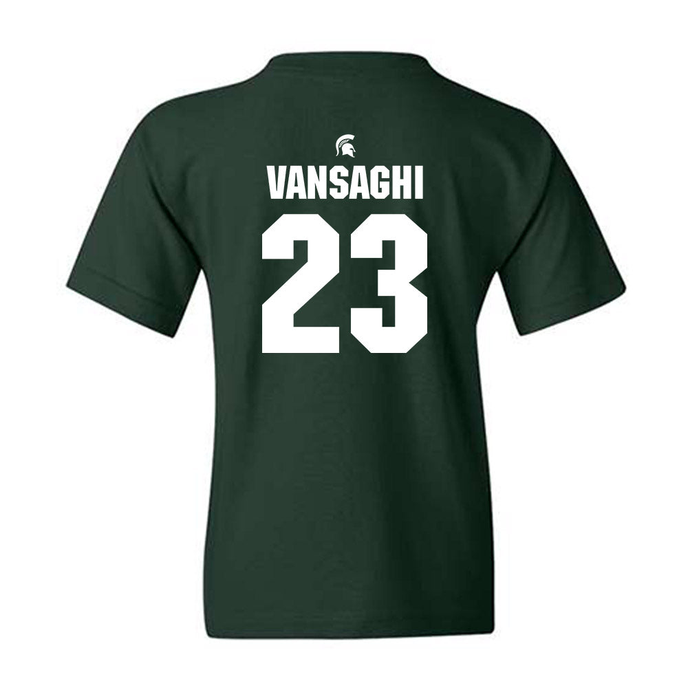 Michigan State - NCAA Men's Ice Hockey : Shane Vansaghi - Generic Shersey Youth T-Shirt-1