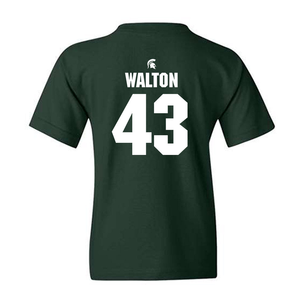 Michigan State - NCAA Men's Basketball : Colin Walton - Generic Shersey Youth T-Shirt-1