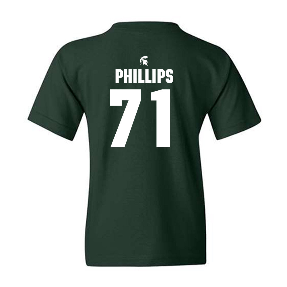 Michigan State - NCAA Football : Kristian Phillips - Generic Shersey Youth T-Shirt-1