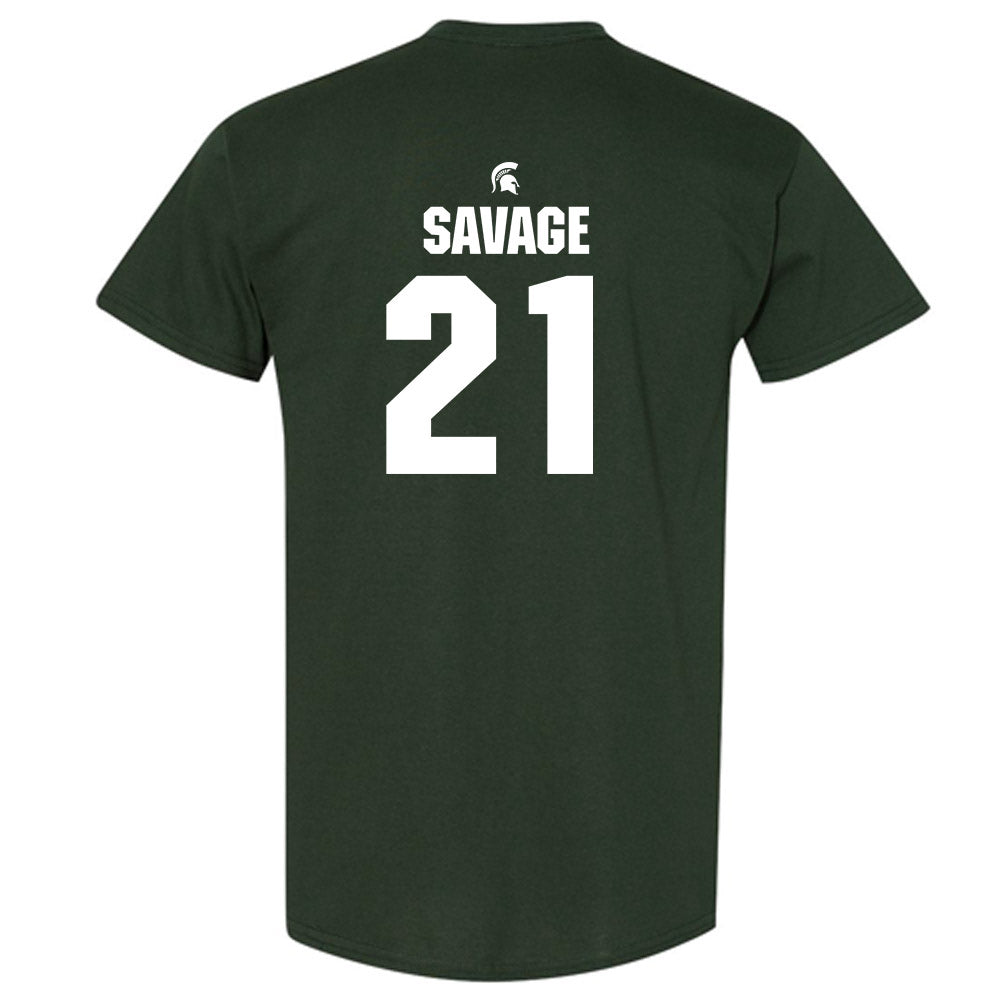 Michigan State - NCAA Men's Ice Hockey : Red Savage - Generic Shersey T-Shirt-1