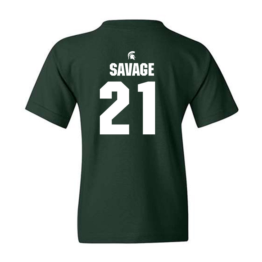 Michigan State - NCAA Men's Ice Hockey : Red Savage - Generic Shersey Youth T-Shirt-1