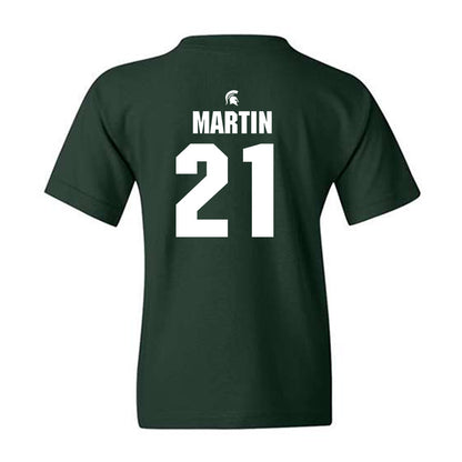 Michigan State - NCAA Women's Soccer : Maleeya Martin - Generic Shersey Youth T-Shirt-1