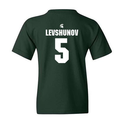 Michigan State - NCAA Men's Ice Hockey : Artyom Levshunov - Generic Shersey Youth T-Shirt-1