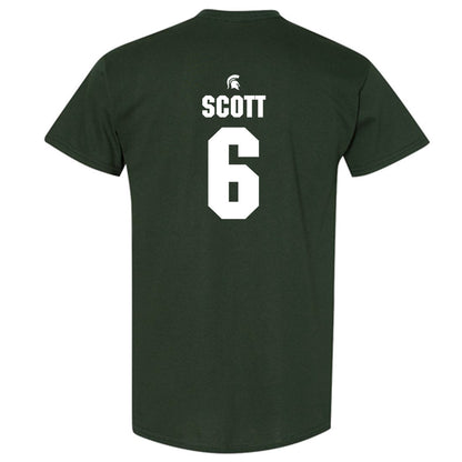 Michigan State - NCAA Men's Basketball : Jordan Scott - Generic Shersey T-Shirt-1