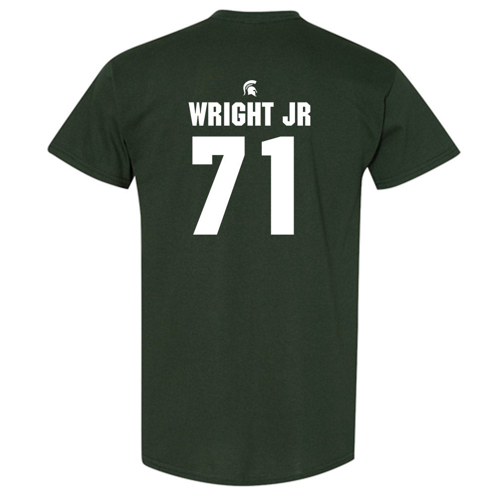 Michigan State - NCAA Football : Robert Wright Jr - Generic Shersey T-Shirt-1