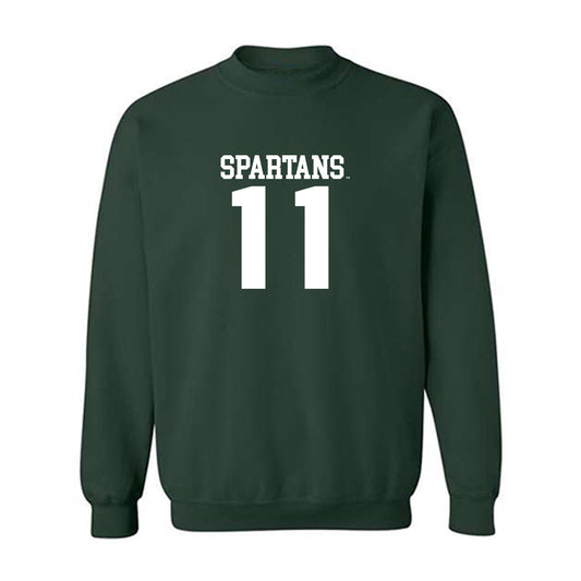 Michigan State - NCAA Softball : Liv Grey - Crewneck Sweatshirt Classic Shersey