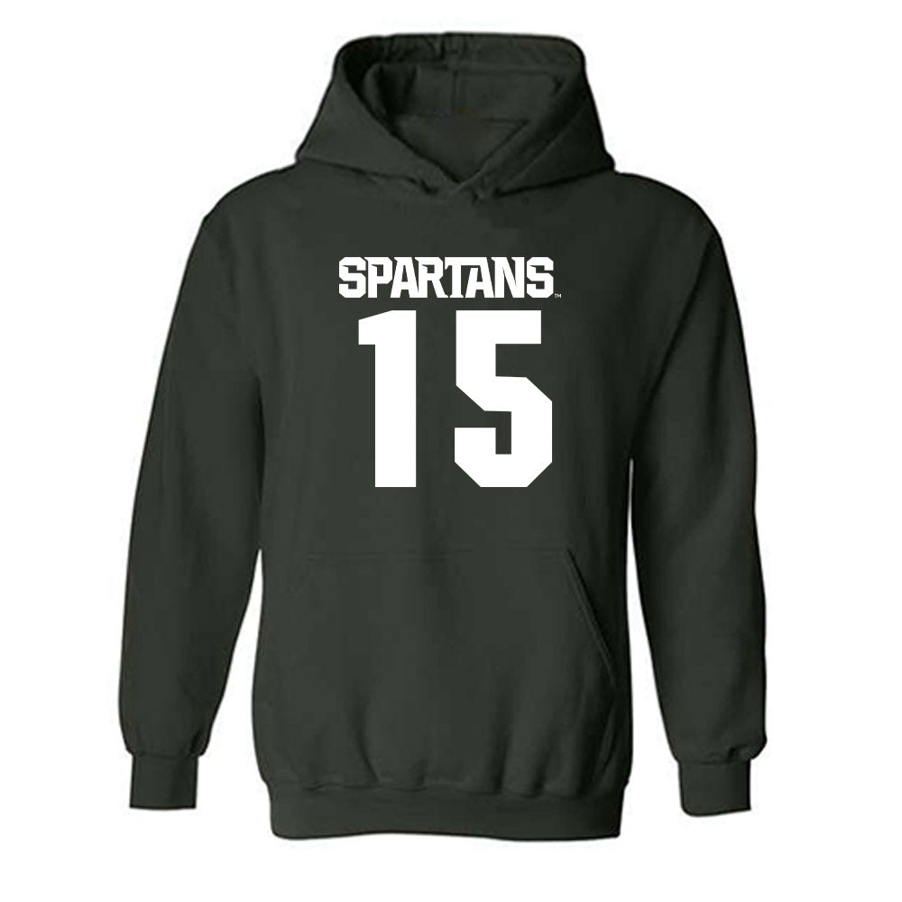 Michigan State - NCAA Softball : Alyssa Galindo - Generic Shersey Hooded Sweatshirt-0