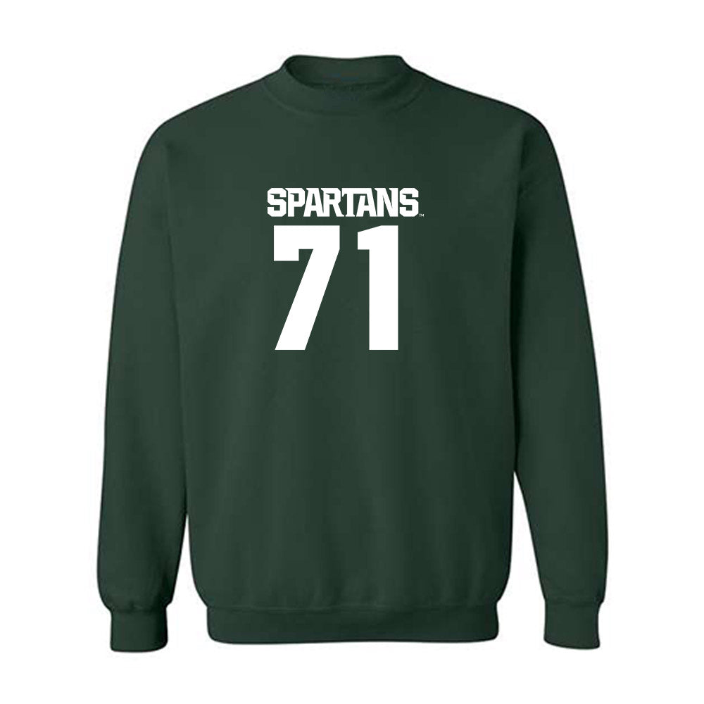 Michigan State - NCAA Football : Robert Wright Jr - Generic Shersey Crewneck Sweatshirt-0