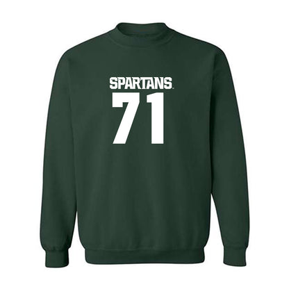 Michigan State - NCAA Football : Robert Wright Jr - Generic Shersey Crewneck Sweatshirt-0