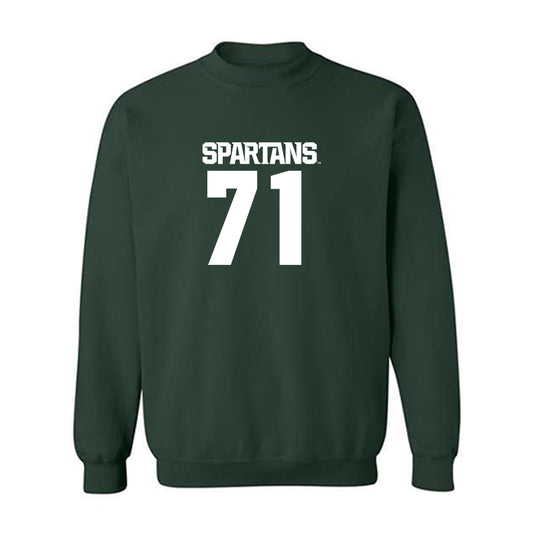Michigan State - NCAA Football : Robert Wright Jr - Generic Shersey Crewneck Sweatshirt-0