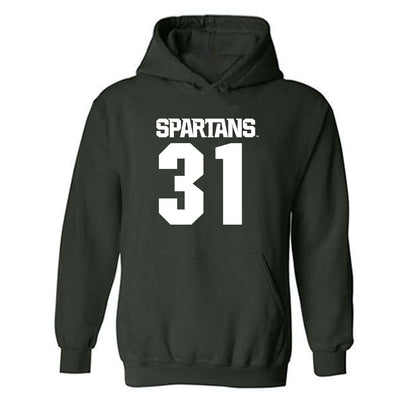 Michigan State - NCAA Football : Deuce Edwards - Generic Shersey Hooded Sweatshirt-0