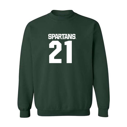 Michigan State - NCAA Women's Soccer : Maleeya Martin - Generic Shersey Crewneck Sweatshirt-0