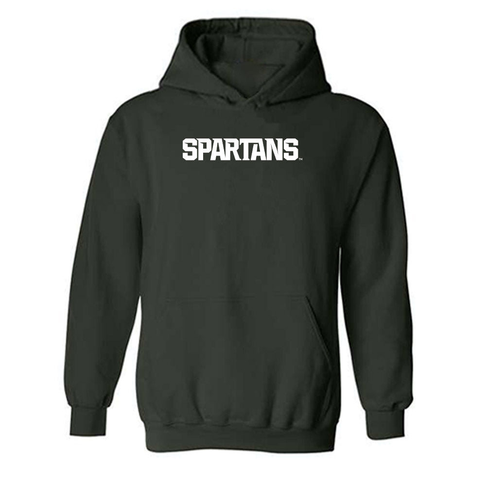 Michigan State - NCAA Women's Track & Field : Savannah Breitwiser - Generic Shersey Hooded Sweatshirt-0