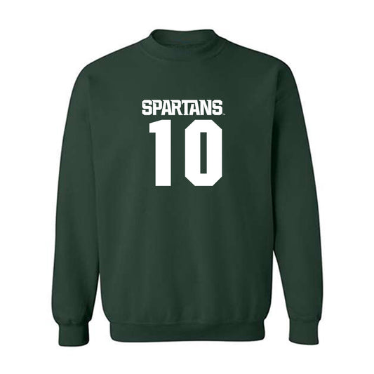 Michigan State - NCAA Women's Basketball : Ines Sotelo - Generic Shersey Crewneck Sweatshirt-0