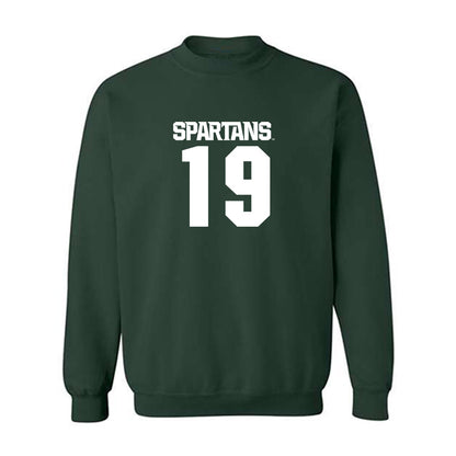 Michigan State - NCAA Men's Ice Hockey : Austin Baker - Generic Shersey Crewneck Sweatshirt-0