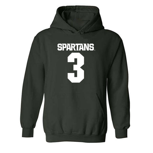 Michigan State - NCAA Football : Rodney Bullard Jr - Generic Shersey Hooded Sweatshirt-0