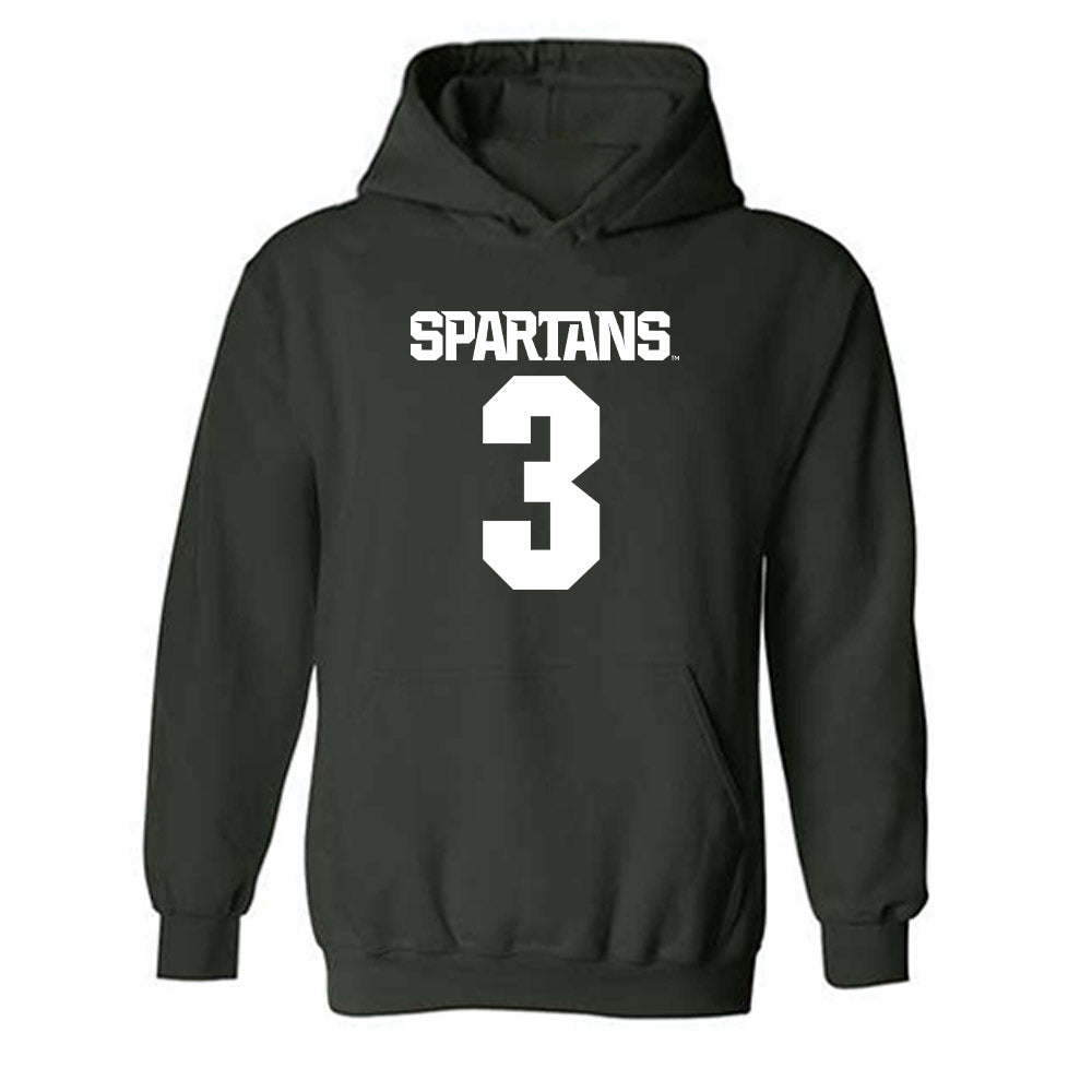 Michigan State - NCAA Men's Ice Hockey : Sean Barnhill - Generic Shersey Hooded Sweatshirt-0