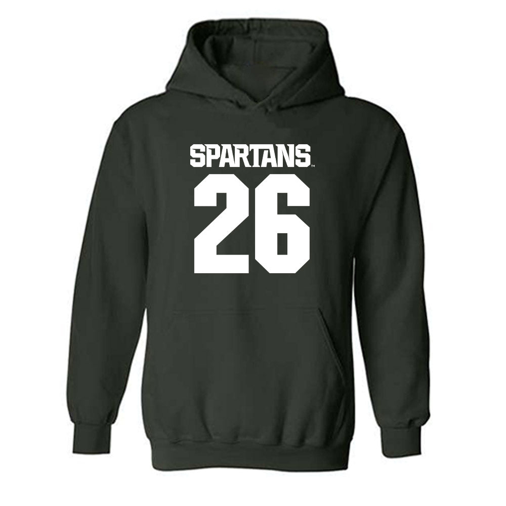 Michigan State - NCAA Men's Ice Hockey : Eric Nilson - Generic Shersey Hooded Sweatshirt-0