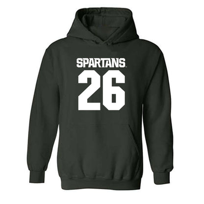 Michigan State - NCAA Men's Ice Hockey : Eric Nilson - Generic Shersey Hooded Sweatshirt-0