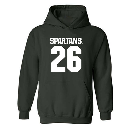 Michigan State - NCAA Men's Ice Hockey : Eric Nilson - Generic Shersey Hooded Sweatshirt-0