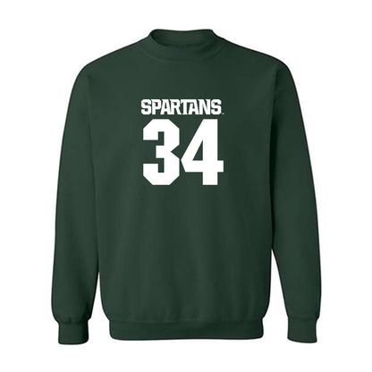 Michigan State - NCAA Baseball : Logan Pikur - Generic Shersey Crewneck Sweatshirt