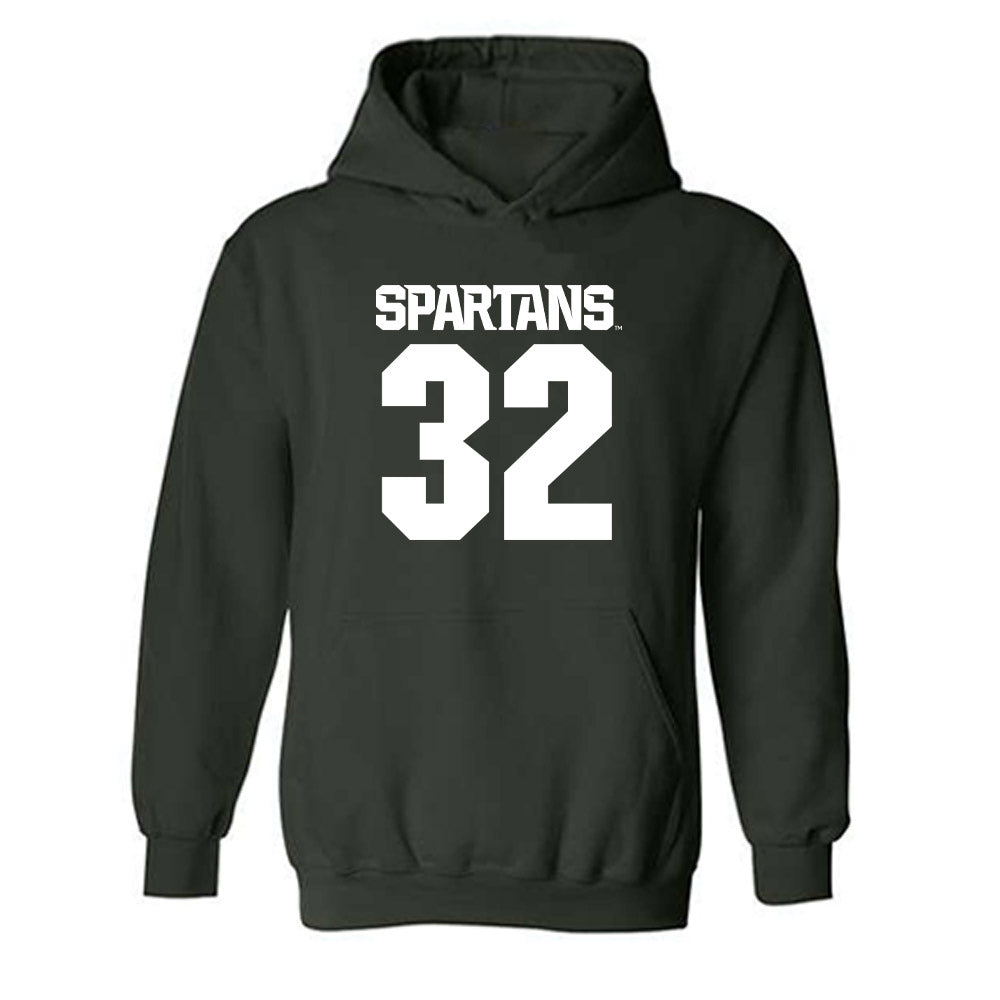 Michigan State - NCAA Men's Ice Hockey : Melvin Strahl - Generic Shersey Hooded Sweatshirt-0