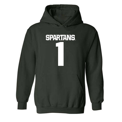 Michigan State - NCAA Women's Volleyball : Lia Schneider - Generic Shersey Hooded Sweatshirt-0