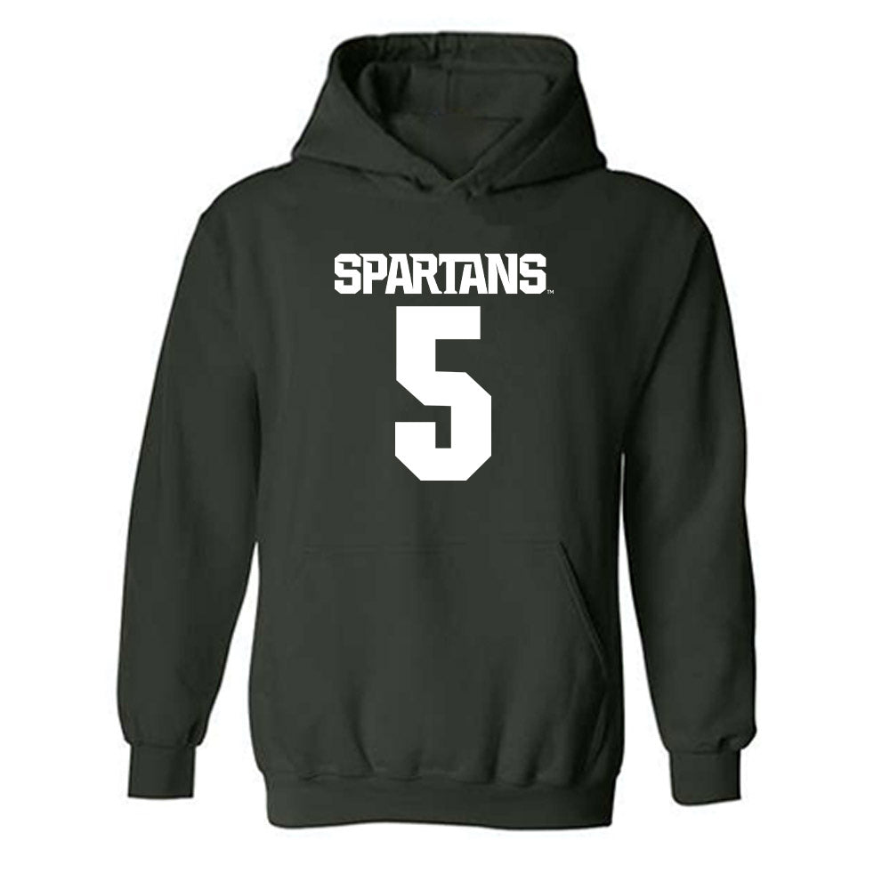 Michigan State - NCAA Football : Makhi Frazier - Generic Shersey Hooded Sweatshirt-0