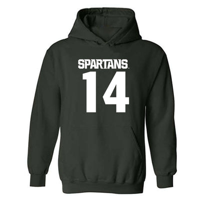 Michigan State - NCAA Football : Malcolm Bell - Generic Shersey Hooded Sweatshirt-0