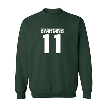 Michigan State - NCAA Men's Ice Hockey : Jeremy Davidson - Generic Shersey Crewneck Sweatshirt-0